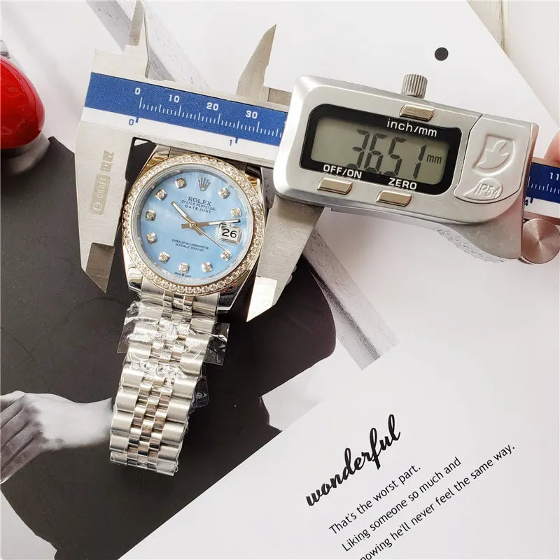 datejust Rolex Blue Diamond Bezel - Hình 2