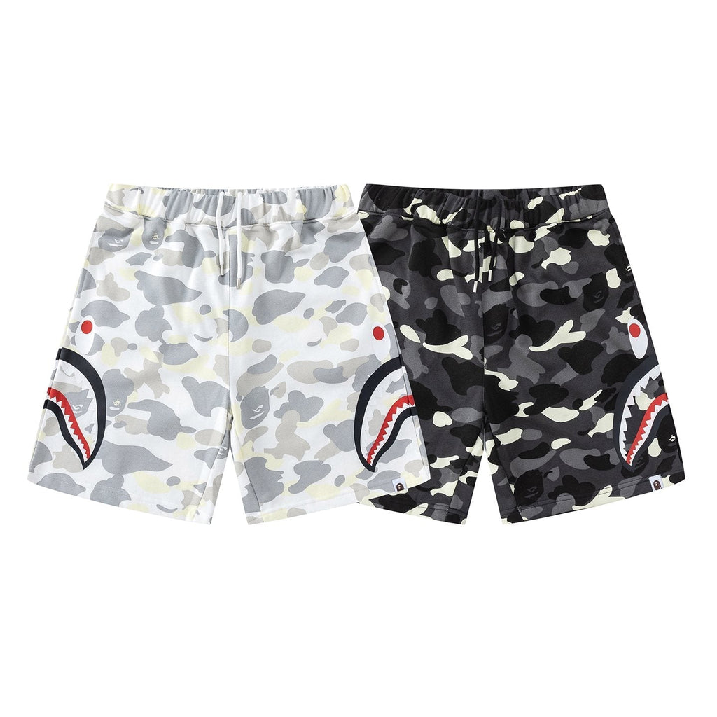 BAPE Shark Mouth Camouflage Shorts — comparison