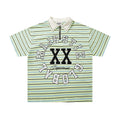 MAJESTIK Mint Green Striped Half-Zip Polo Shirt — hero