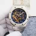 AP Blue Skeleton Steel Watch