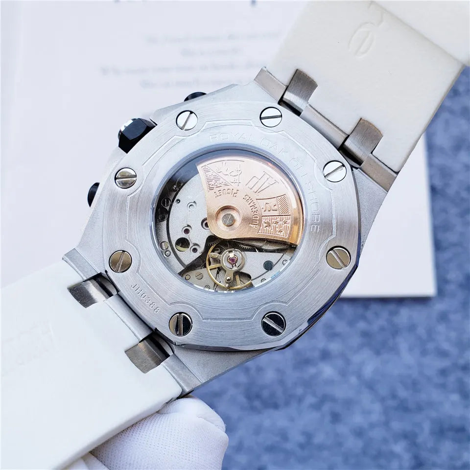 chronograph Audemars Piguet White Rubber - Hình 5