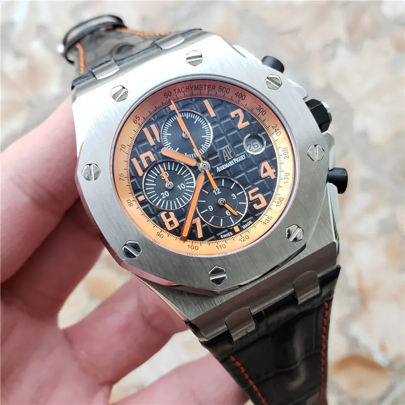 AP Orange Leather Watch - Hình 7