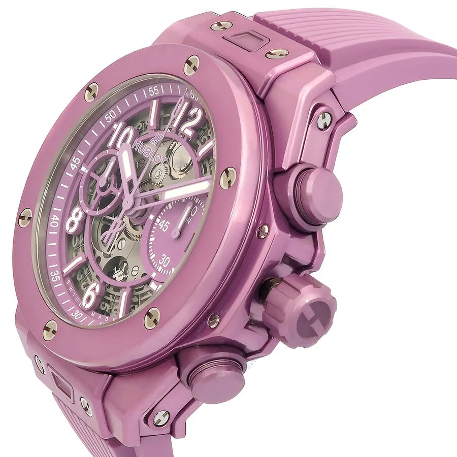 Hublot Pink Rubber Watch - Hình 2