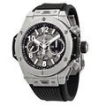 big Hublot Titanium Skeleton Watch