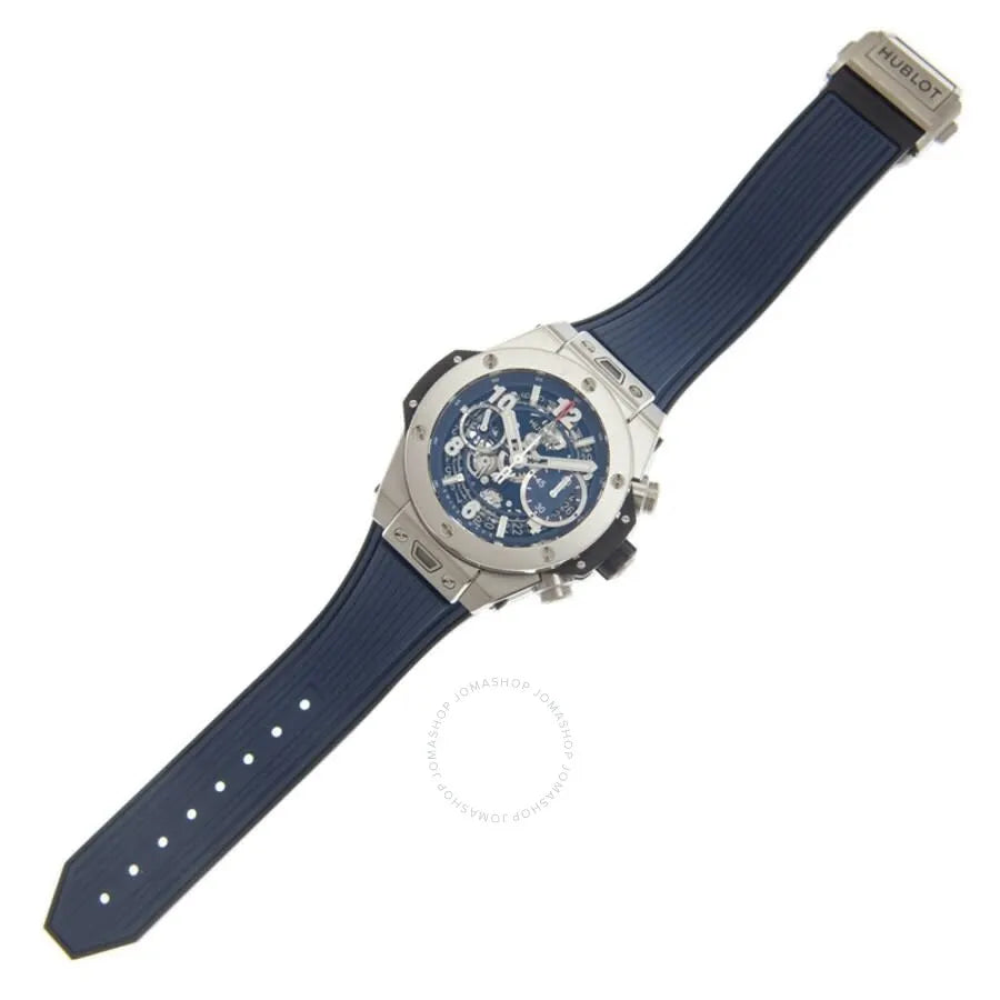 big Hublot Blue Skeleton Titanium - Hình 3