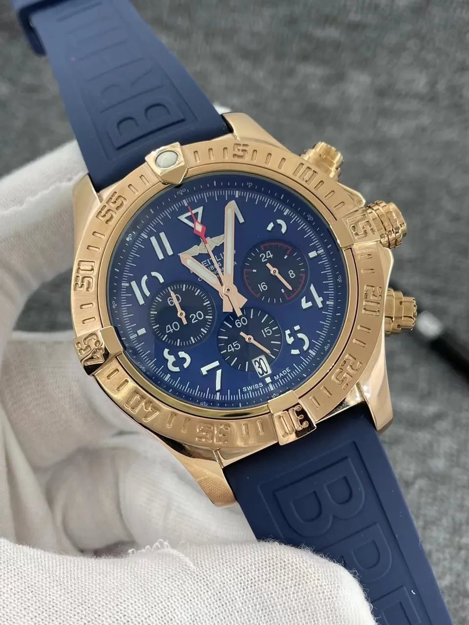 Breitling Rose Gold Blue