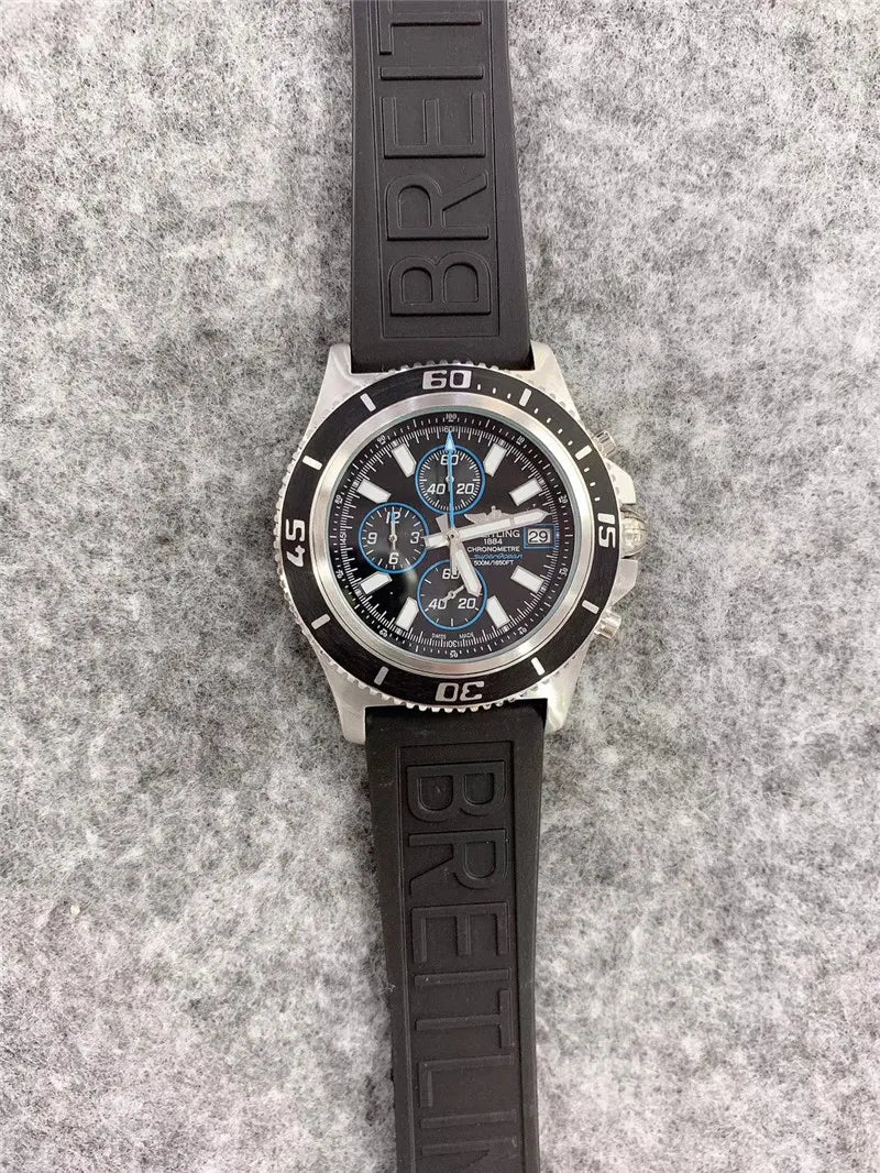 Breitling Black Rubber Chronograph
