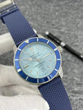 Breitling Blue Rubber Light Blue
