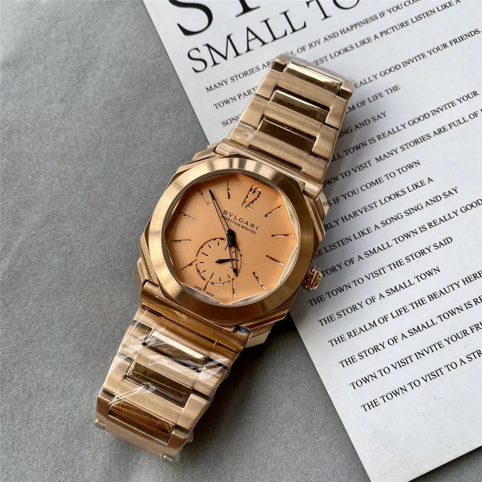 Bulgari Rose Gold Salmon Dial - Hình 3