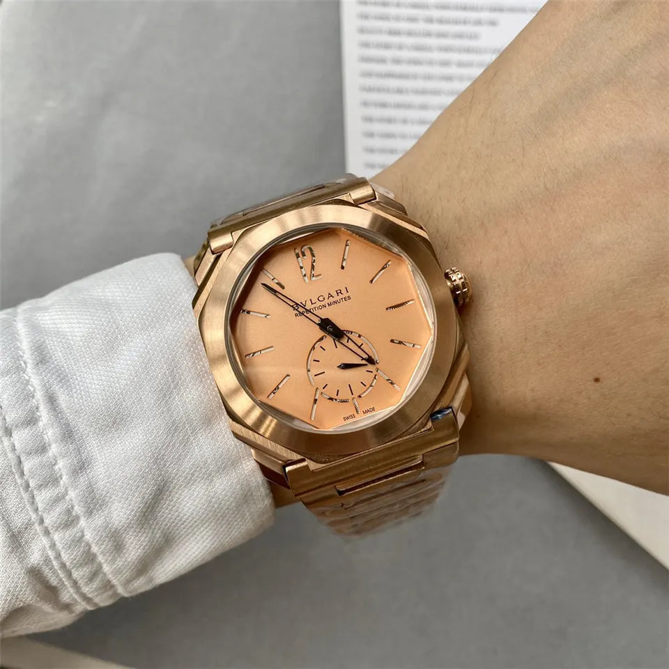 Bulgari Rose Gold Salmon Dial - Hình 2