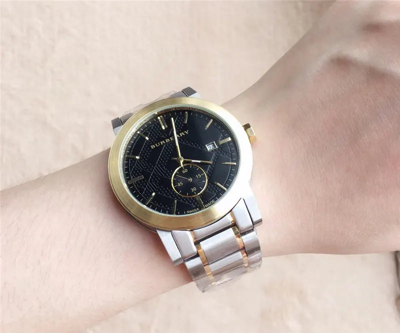 Burberry Black Dial Rose Gold - Hình 2