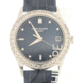 Patek Philippe Navy Dial Diamond Bezel – Leather Strap