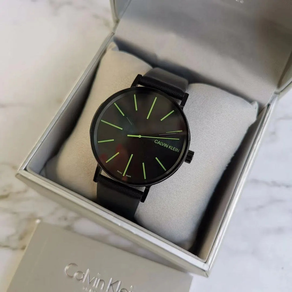 Calvin Klein Green Leather Watch - Hình 5