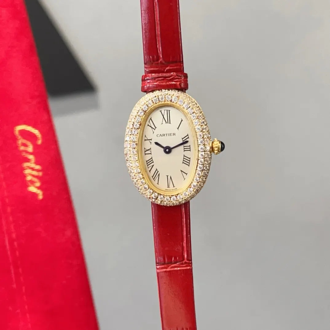 Cartier Diamond Red Strap - Hình 2