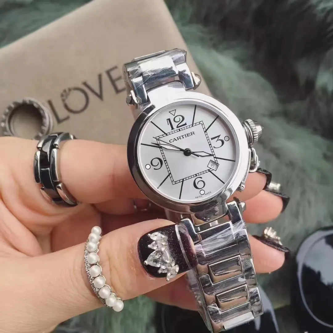 Cartier Pasha Silver Dial Steel - Hình 2