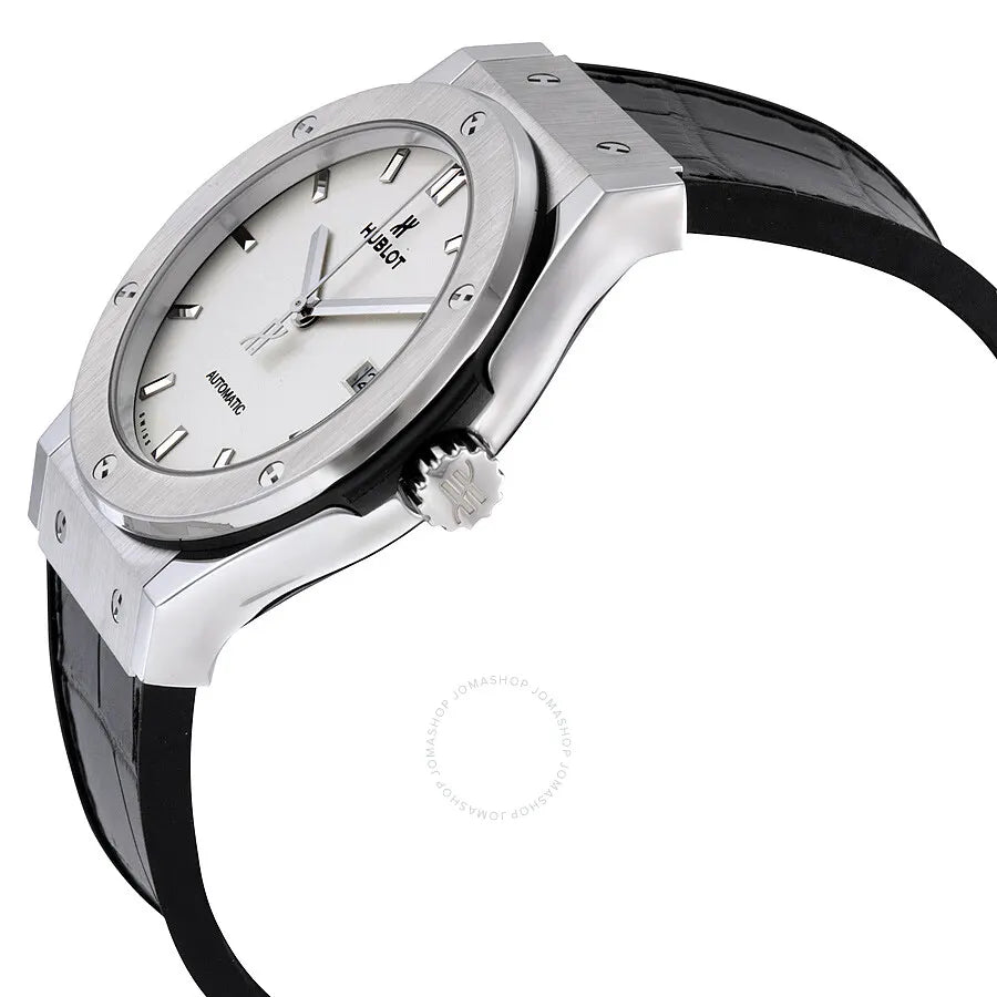 classic Hublot Silver Black Leather - Hình 2