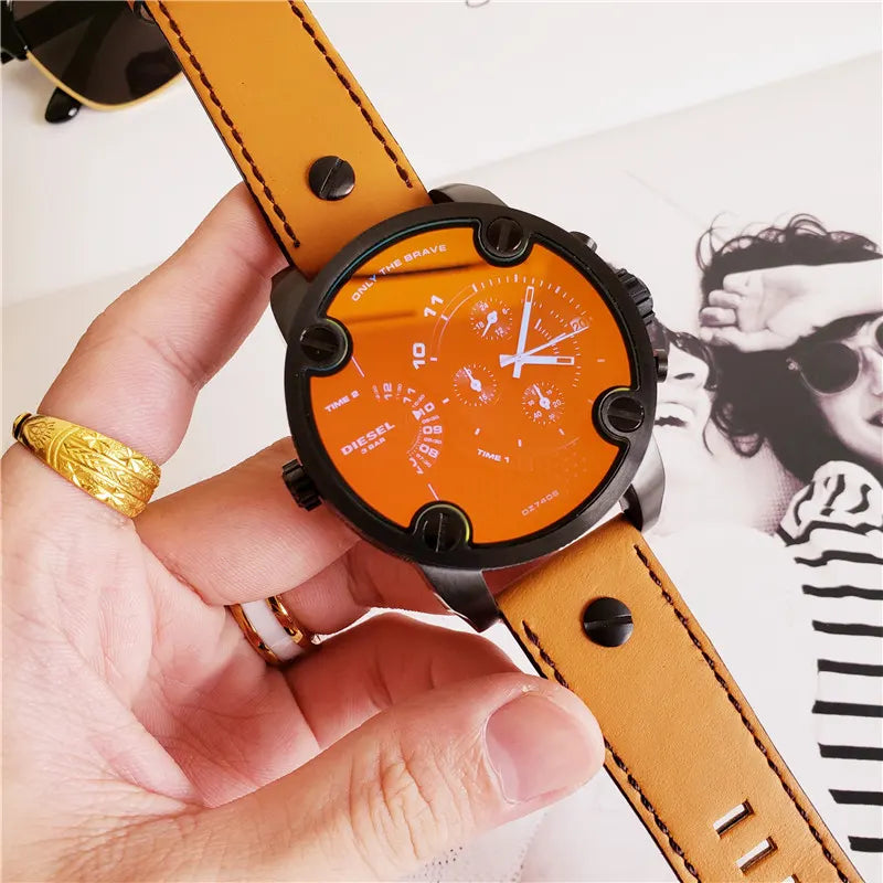 Diesel Orange Dial Watch - Hình 5