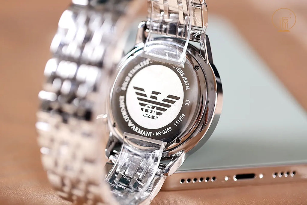 Armani Black Dial Chronograph - Hình 4