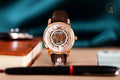 Armani Rose Gold Skeleton Watch