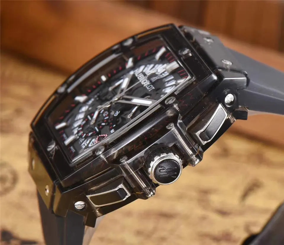 Hublot Black Rubber Skeleton - Hình 3