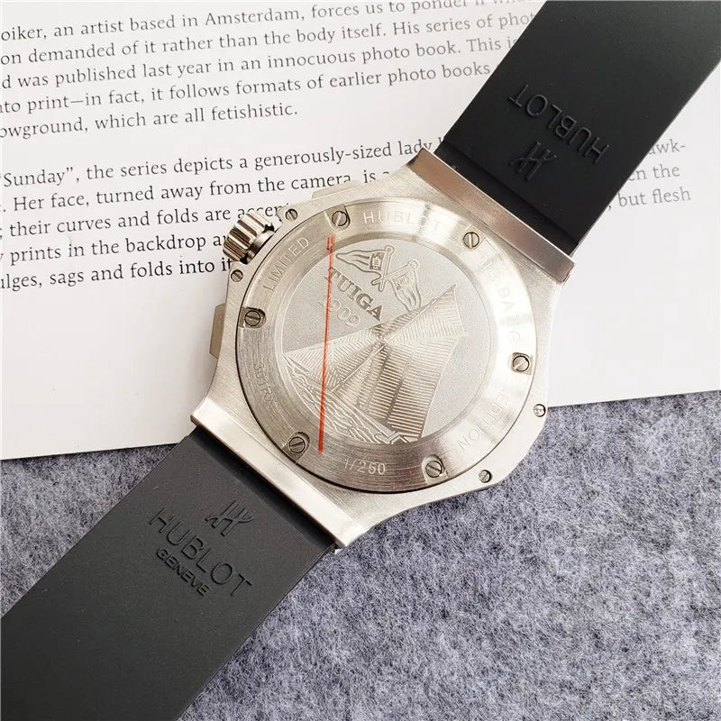 Hublot Gold Black Rubber - Hình 9