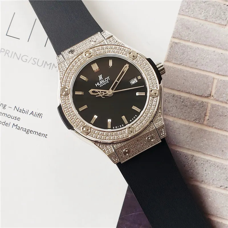 Hublot Diamond Bezel Black - Hình 7