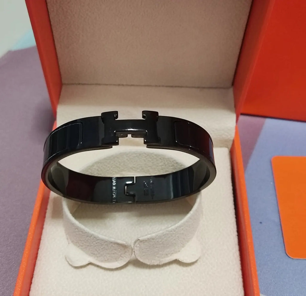 Black Hinge Bangle Premium Quality - Hình 8