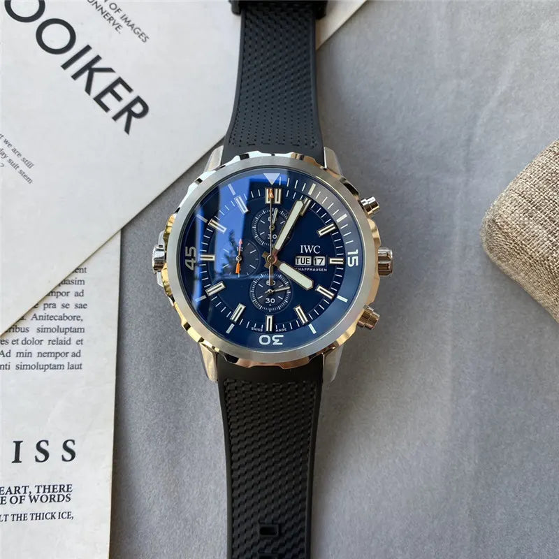 IWC Blue Dial Chronograph - Hình 2