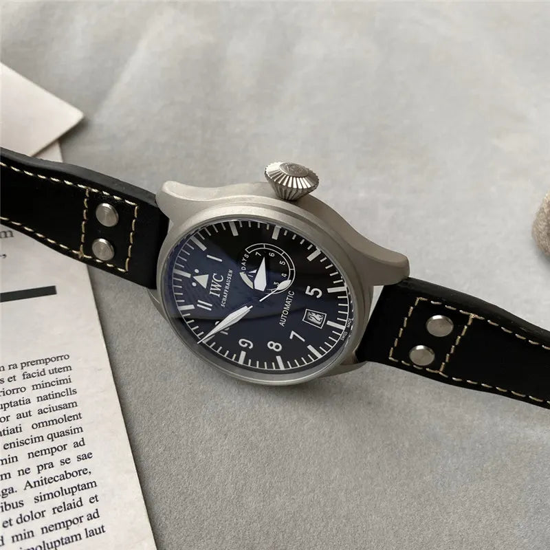 IWC Pilot Black Dial Titanium - Hình 4