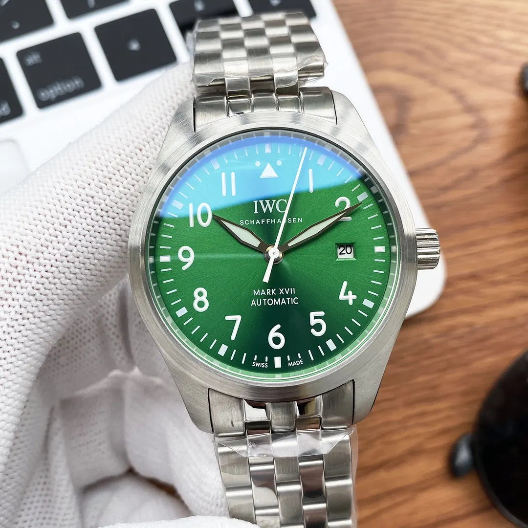 IWC Green Dial Steel Watch