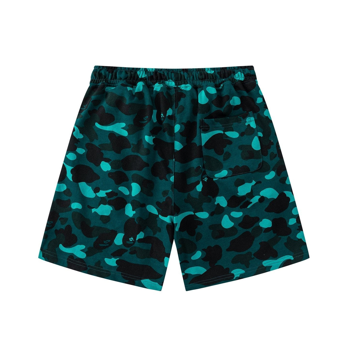 BAPE Camouflage Ape-Head Graphic Shorts — back
