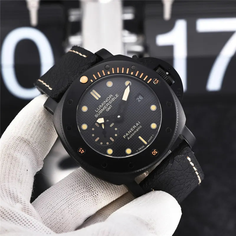 Panerai GMT Black Leather - Hình 8