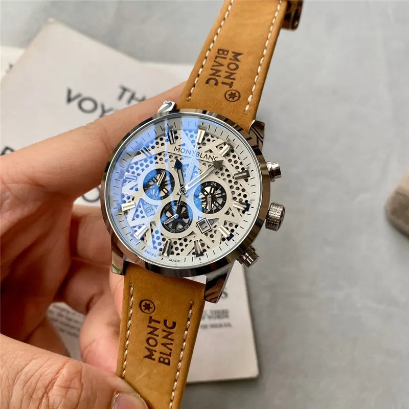 Montblanc White Dial Chronograph - Hình 2