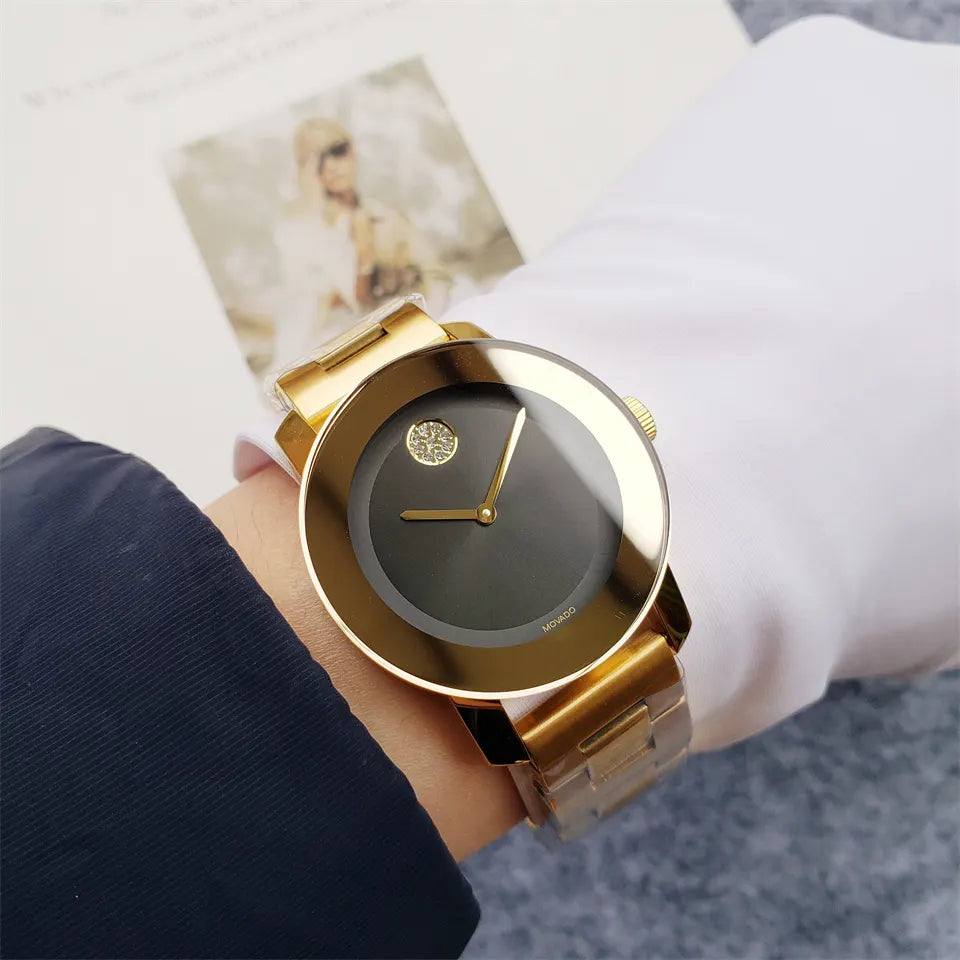 Movado Gold-Tone Black Dial - Hình 2