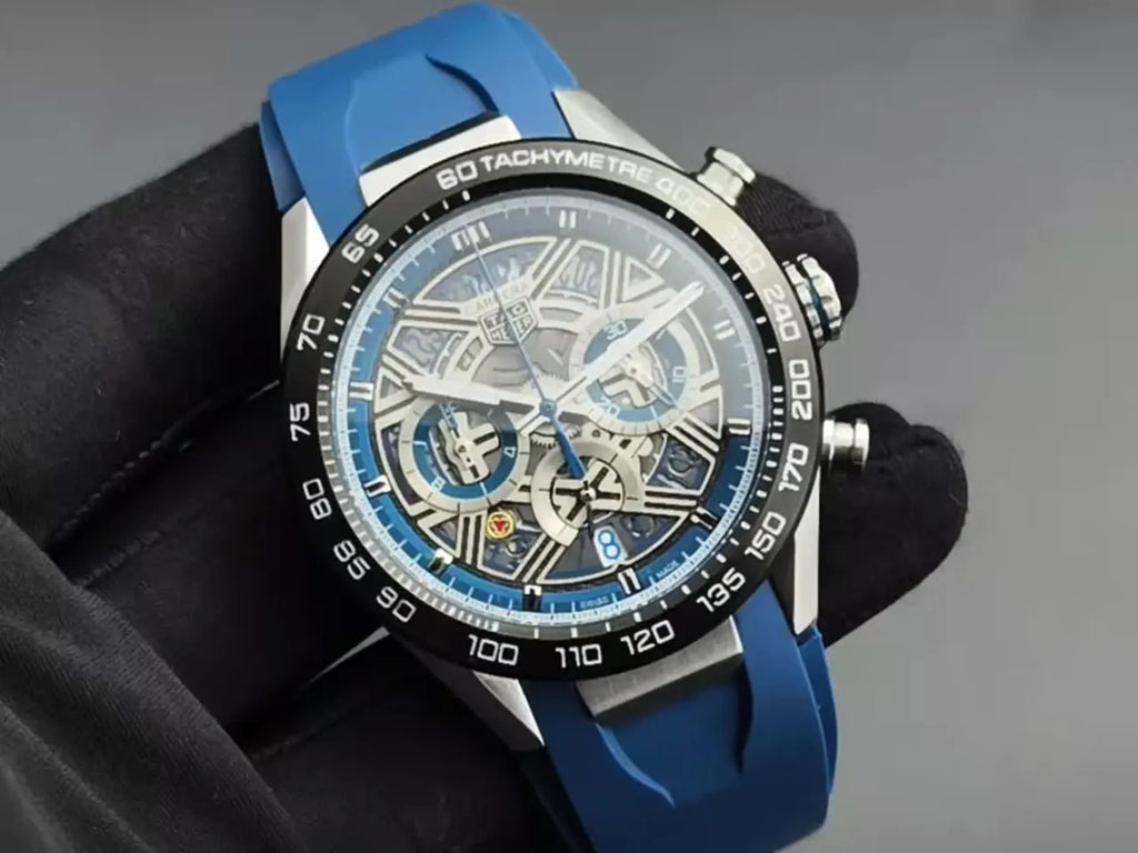 Carrera Blue Rubber Chronograph