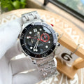 Omega Black Chronograph Steel Red