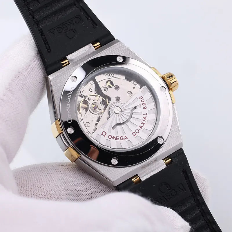 Omega Burgundy Leather Watch - Hình 2