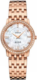 de ville Omega Rose Gold Diamond Watch