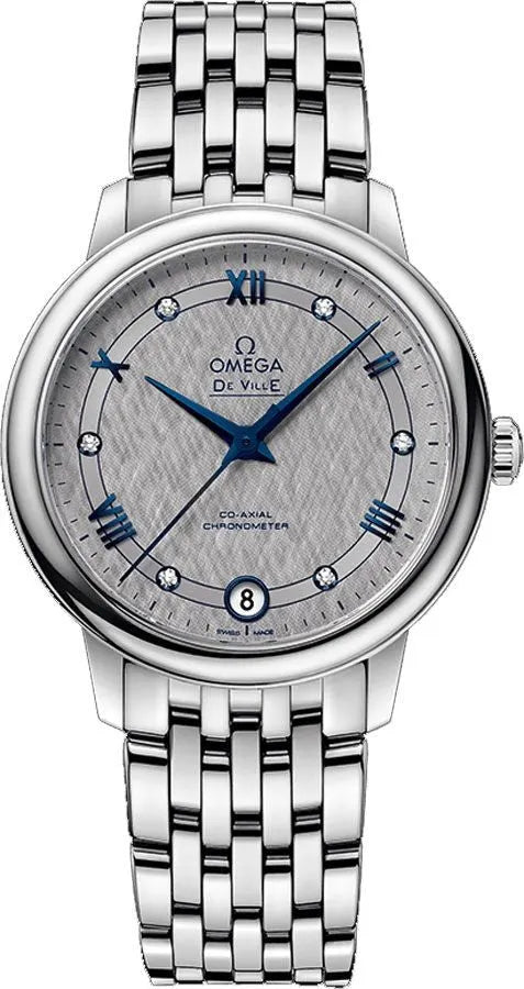 de Omega Silver Dial Diamond Markers