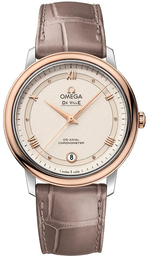 Omega Pink Leather Rose Gold