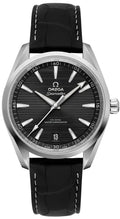 strap Omega Seamaster Black Dial Leather