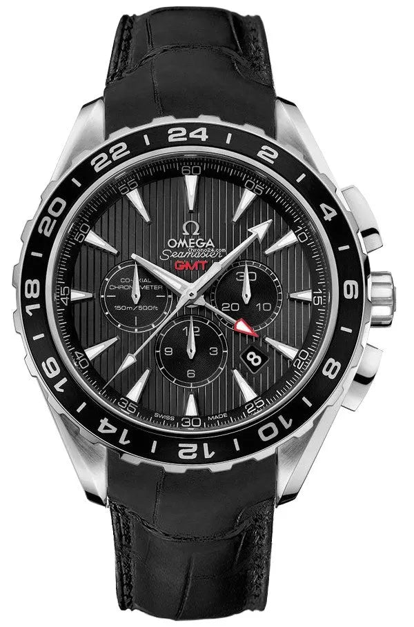 Omega GMT Black Leather seamaster