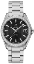 Omega Diamond Bezel Steel Bracelet