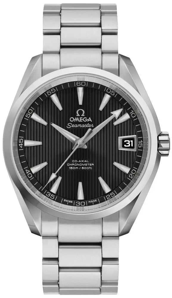 seamaster Omega Black Ribbed Dial