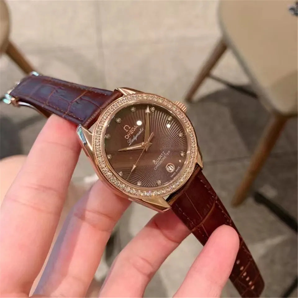 Omega Ladymatic Brown Diamond - Hình 6
