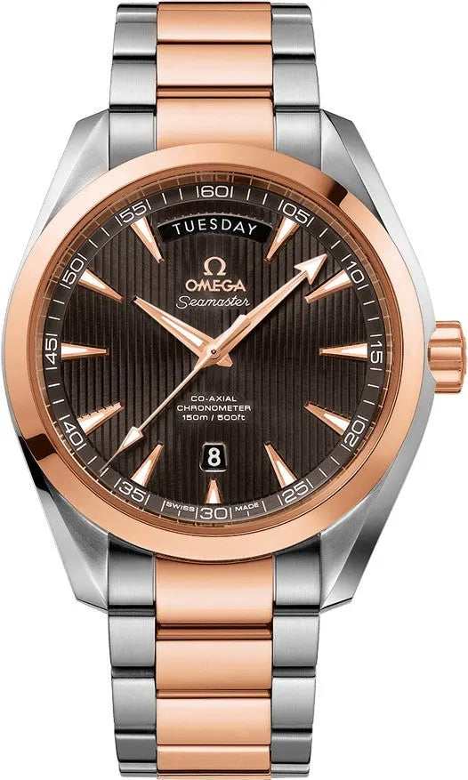 Omega Brown Dial Two-Tone seamaster steel