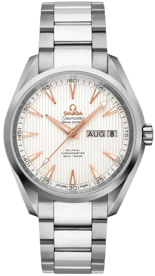 Omega Silver Dial Rose Gold