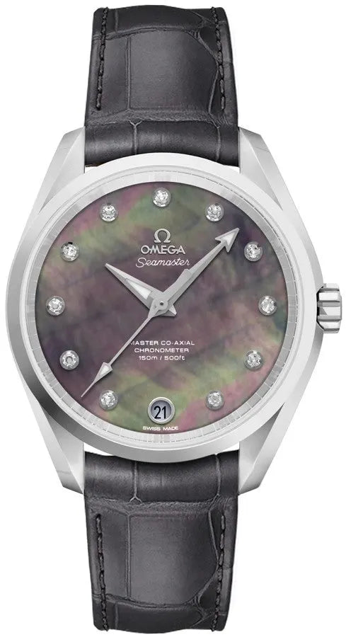 Omega MOP Diamond Grey Leather