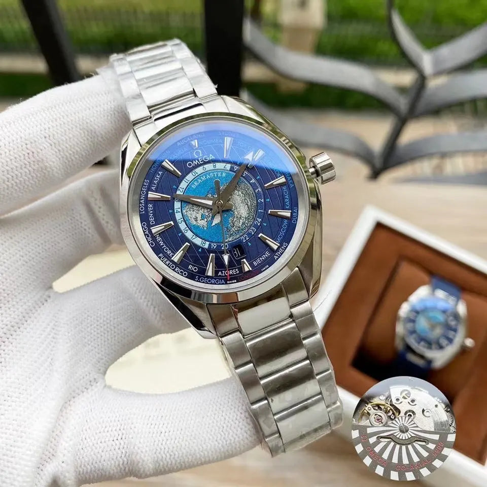 Omega Blue Worldtimer Steel