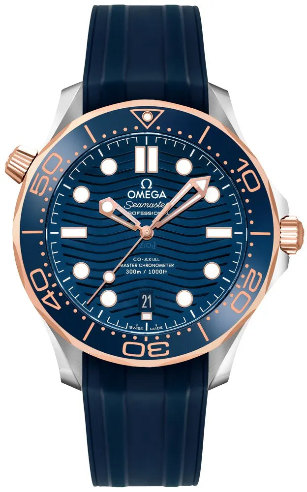 seamaster Omega Blue Wave Rubber